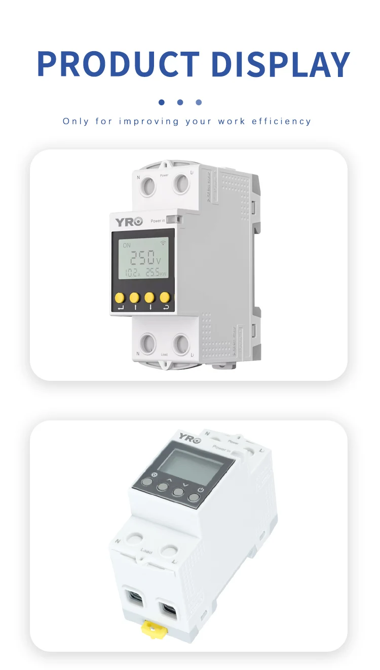 WFI switch 63A smartlife Circuit breaker Energy Meter Metering Timer with volta