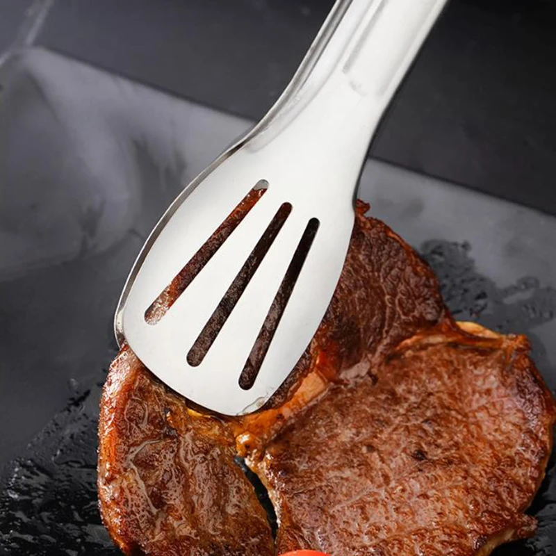 Pince à steak en acier inoxydable, pince à viande, pince à barbecue, outil  de cuisine, pelle à steak, poisson frit - AliExpress