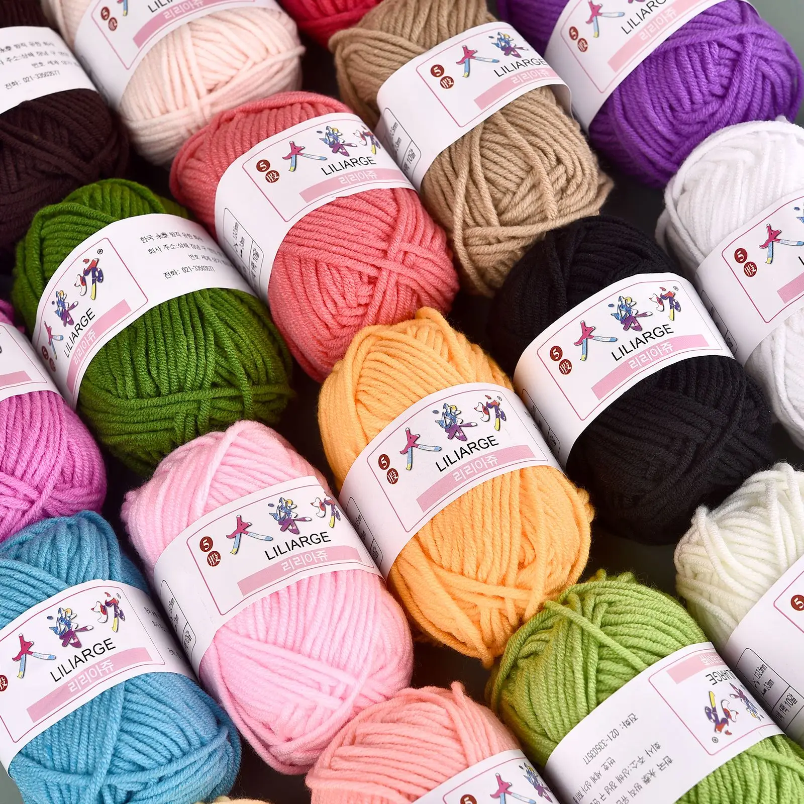 25g 5ply Soft Milk Cotton Knitting Yarn Anti-Pilling High Quality Knitting Cotton Yarn For Crochet Scarf Sweater Hat Doll Craft 4