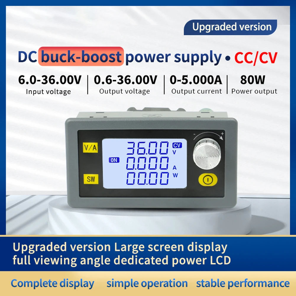 XY-SK80H CNC DC 전압 정전류 컨버터, LCD 디스플레이 DC6-36V, 5A 80W 벅 부스트, 조정 전원 공급 장치 모듈