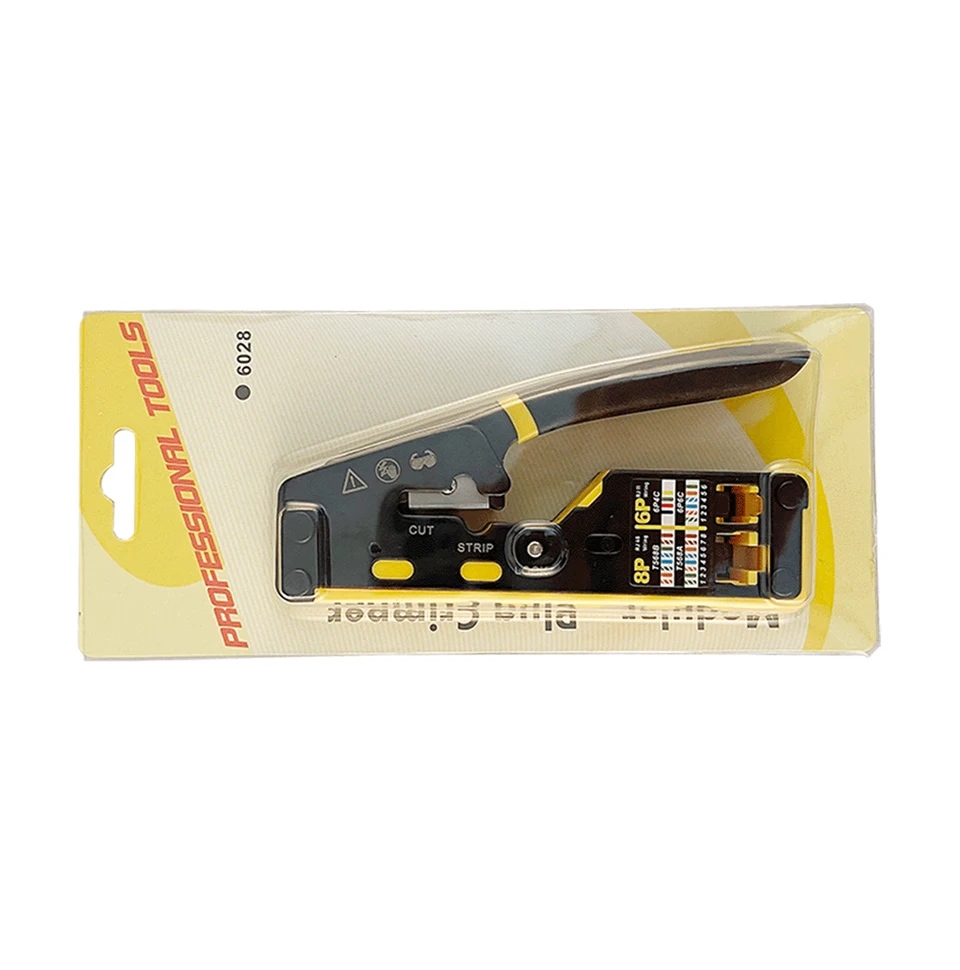 Onti Rj45 Cat7 6a 5e Conector e Ferramenta de Friso Passar Pelo Crimper para 8p8c com Lâmina de Substituição Decapador do Cabo - Imagem 2