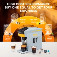 Capsule Coffee Machine 4in1 Compatible with Nes*/DG/Coffee Ground/K Cup Capsule Pods 19bar Espresso Coffee Maker 2