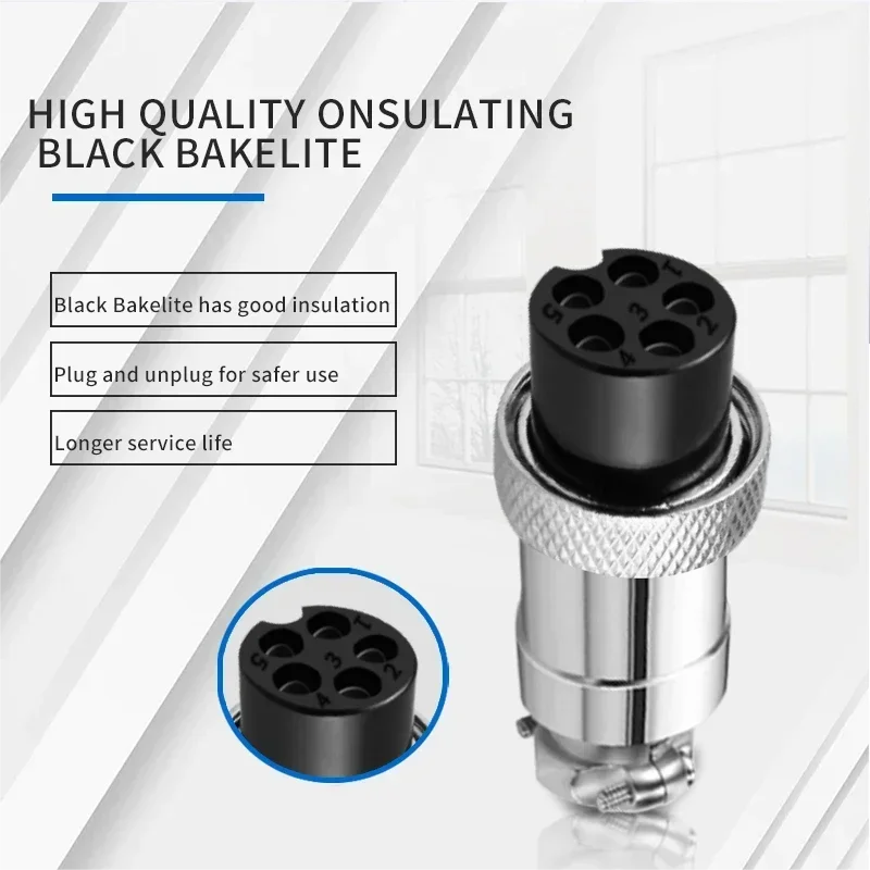 Connettori Per Microfono GX12/GX16/GX20 - Spina E Accoppiatore Da Pannello - Metallo, Vari Pin