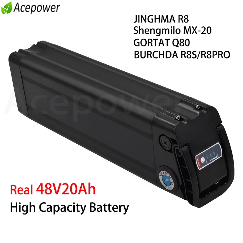 

Аккумулятор для рыбы Серебряный 48V15Ah 20Ah для BURCHDA R8S Pro JINGHMA R8 Pro, аккумулятор для электровелосипеда для взрослых 250 Вт 800 Вт 1000 Вт
