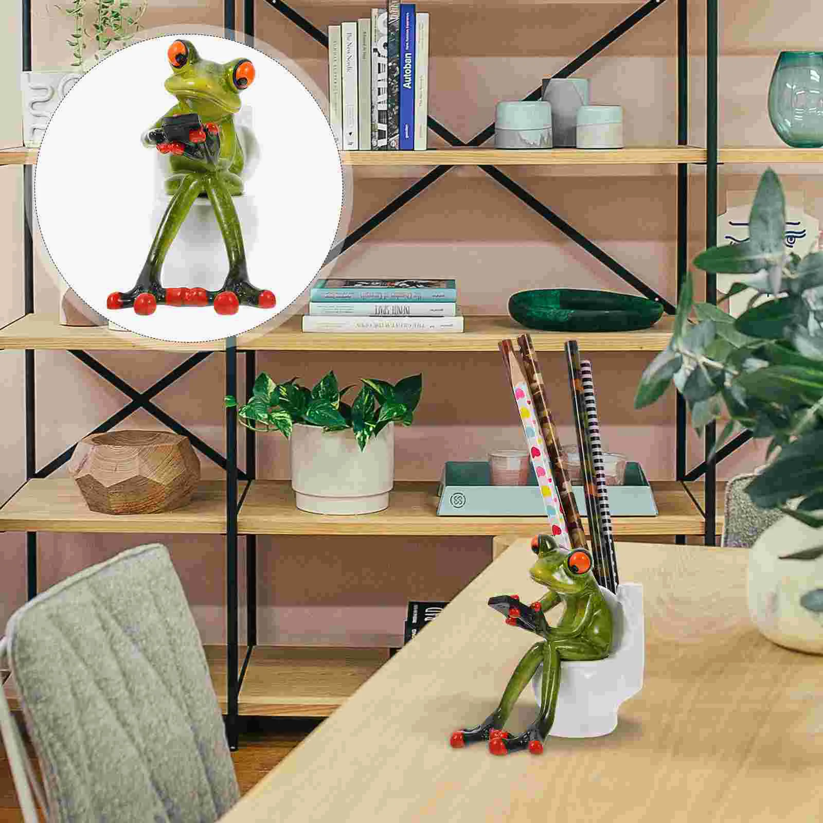 

Resin Frogs Desktop Ornament Resin Frogs Statue Craft Funny Frogs Figurine Resin Frogs Statue Creative Craft Frogs Statue