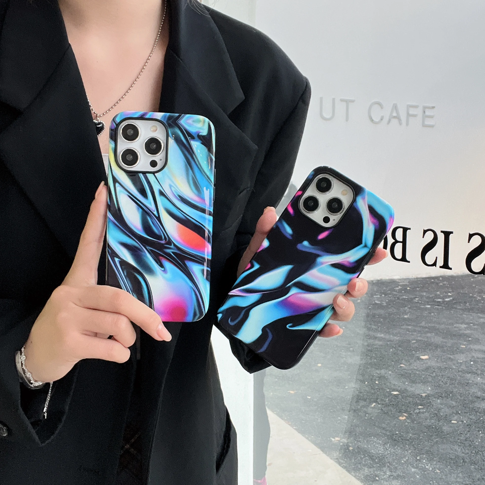 Illusory Color Inclusive Magnetic Phone Case Two-In-One Film Protective Shell For iPhone 15 14 13 12 11 Pro Max Plus Mini