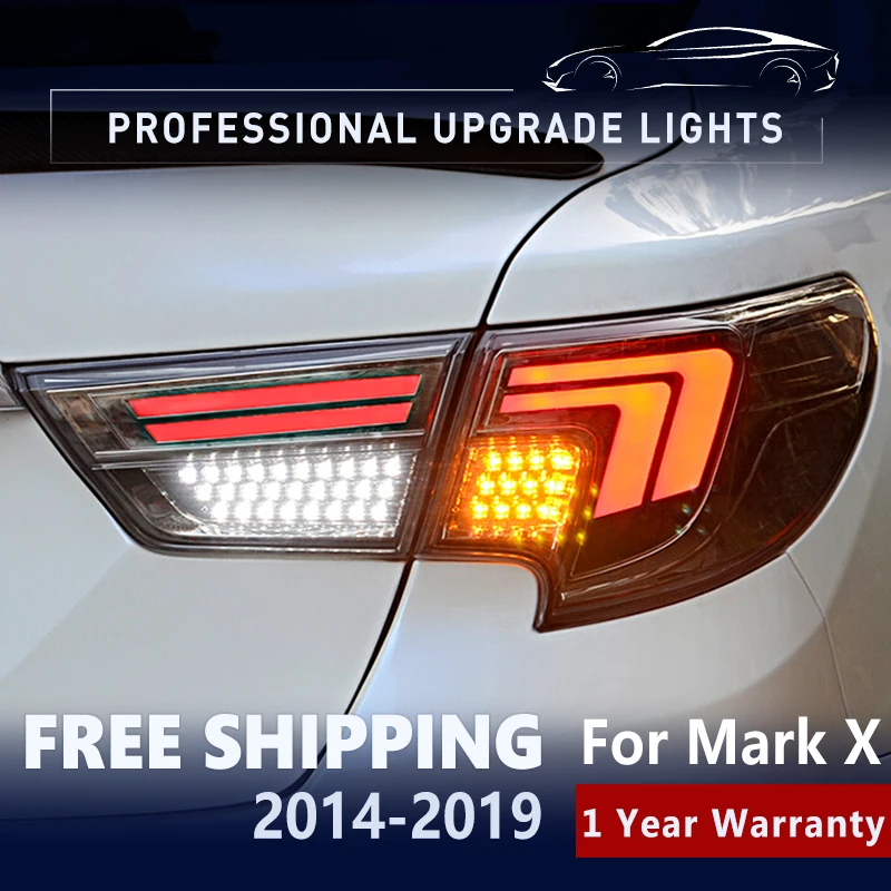 

For Toyota Mark X Reiz 2014-2019 Rear Running Light + Brake + Reverse Lamp +Turn Signal LED LED Japanese Style Tail Lamp