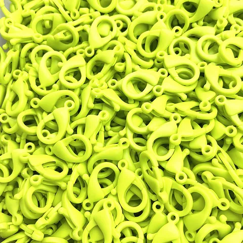 10pcs 25*15mm Candy Colors Plastic Lobster Clasps Hooks Key Chain Sweet Key Rings For Keychain Jewelry Making Accessories