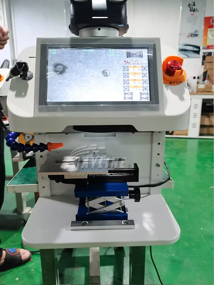 Jewelry laser welding machine LASER MACHIN with CCD Microscope Rings Rotating Axis for Jewelry Gold Silver Dental Spot Welder