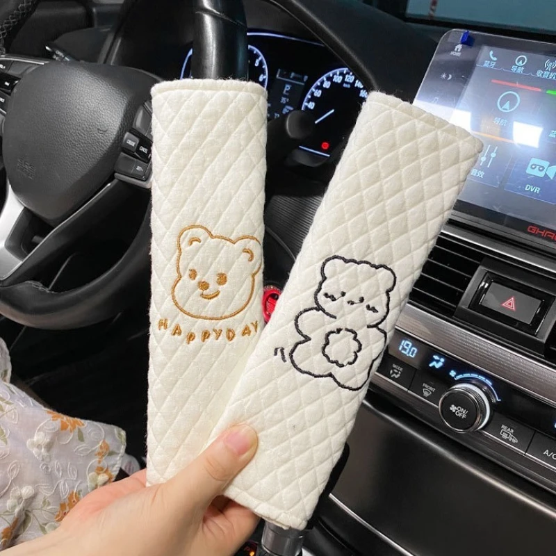 유니버설 자동차 머리 받침 목 베개 여성을위한 순수한 흰색 귀여운 쿠션 자동차 좌석 편안한 사계절 장식