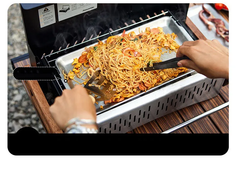 Naturehike Picknick-Grill, zusammenklappbar, tragbar, Holzkohlegrills, 4–8 Personen, Familien-Gartengrill, Herd, Outdoor-Küche, Grillgrills – Detail 10