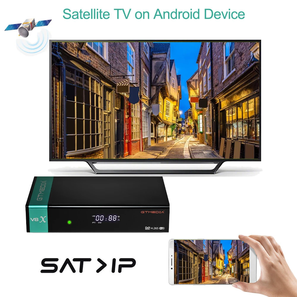 GTMEDIA V8X  ű CA ī ű tv Sat DVB-S/S2/S2X δ 1080P TV ڴ  ڽ Ʈ tv ڽ