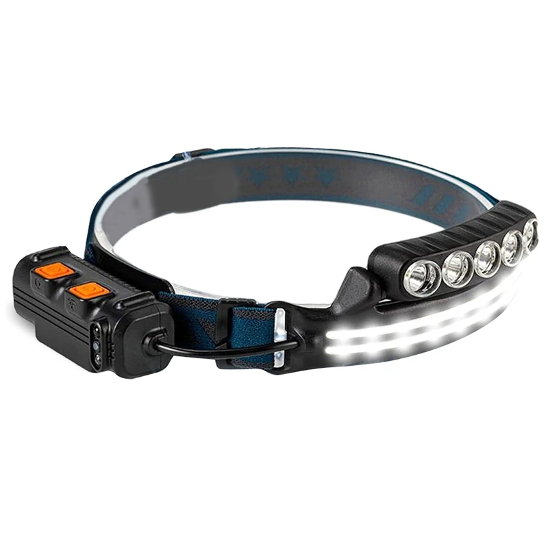

1Set High Lumen Super Bright Head Light Lamp With Motion Sensor & Red Light 3+3 Modes Waterproof Hard Hat LED For Adults
