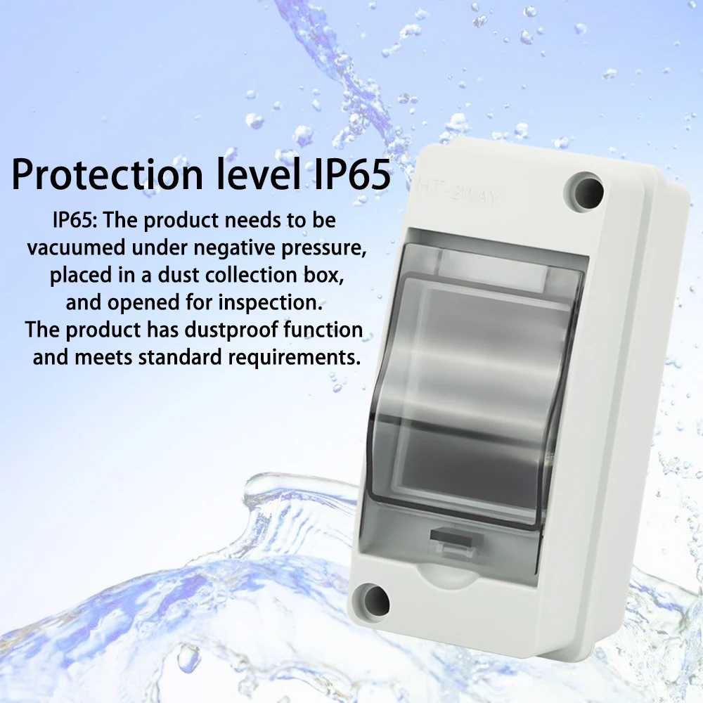 IP65 HT-5/8/12/15/18/24 WAY DC Circuit Breaker Distribution Box PC/ABS Plastic O