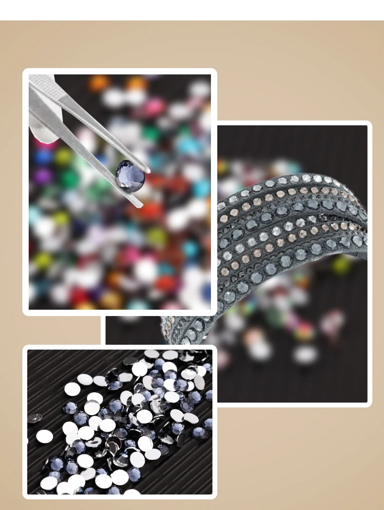 Description Picture 6 of itemBig Package 2-6mm Resin Non Hot Fix Rhinestones Bulk Wholesale Flat Back Plastic Crystals Nail DIY Glitters Cтразыtrass For 네일파츠