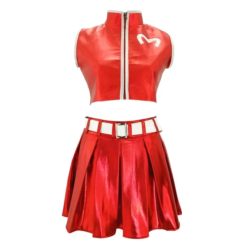

Sexy Halloween cosplay costume red skirt