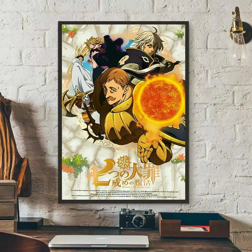 Stylish S-Seven D-Deadly Sins Decorative Poster for Home, Restaurant, and Office Wall Art
