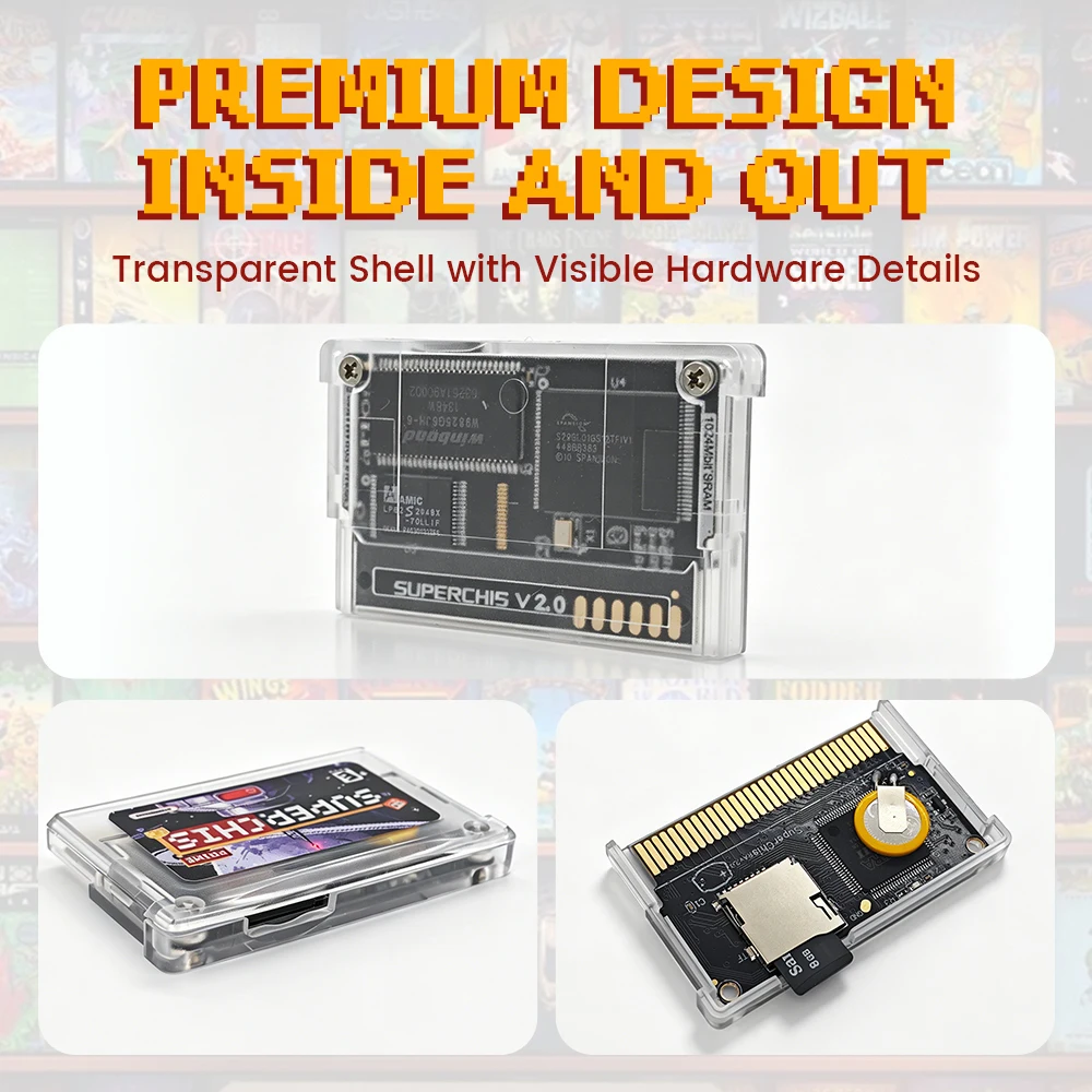 Cartuccia di gioco retrò Superchis Flash con scheda TF da 8 GB, 5000 giochi retrò preinstallati, plug and play per console portatili GBA SP NDSL - immagine 6