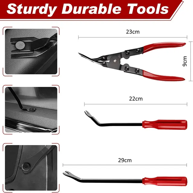 38pcs Hand Tool Set Pry Disassembly Tool Interior Door Clip Panel Trim Dashboard Removal Tool Kit Auto Car Opening Repair Tool 5