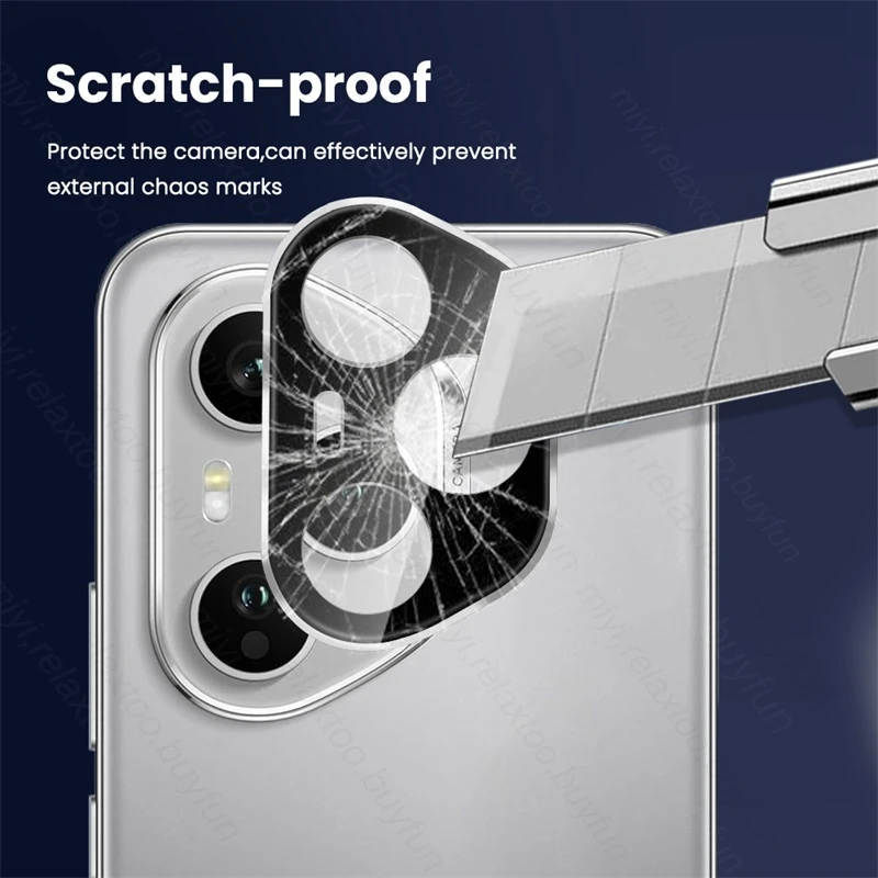 Black 3D HD Tempered Glass Curved Camera Lens Protector