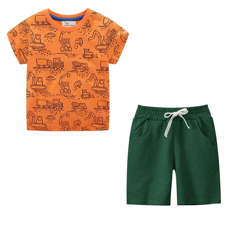 

Jumping Meters 2-7T Baby Outfits Summer Short Sleeve Children's Clothing Sets Toddler Kids 2 Pcs Suits Outfits Clothes Boys