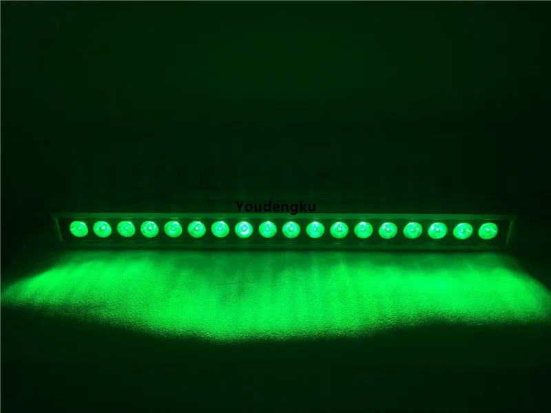 2 pieces DMX control Outdoor building illumination 18x10w rgbw LED wall wash bar