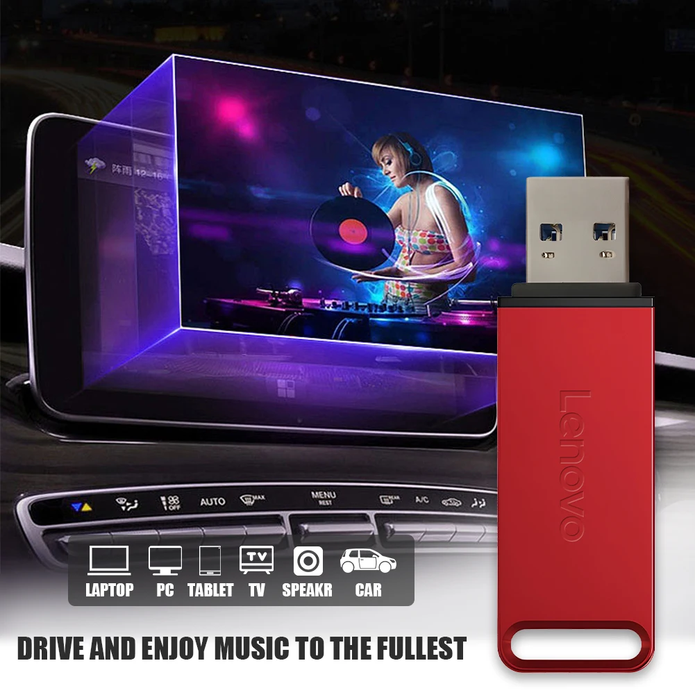 Lenovo 64 to USB 3.0 clé USB transfert haute vitesse 16 to 8 to 2 to clé USB en métal clé USB clé USB clé mémoire pour PC portable 2