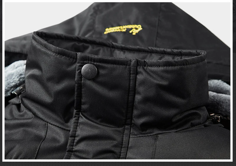 Men Thick Windproof Waterproof Jackets Men's Wool Liner Snow Ski Hooded Coats Male Parka Plus Size Winter Jacket