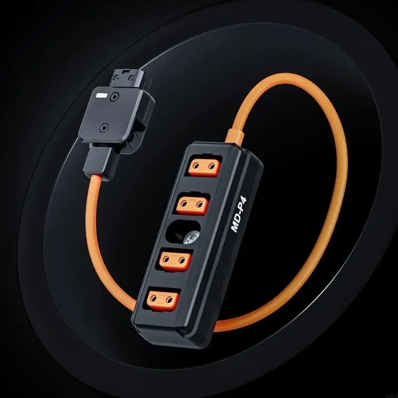D Tap Male To 4 Female Power Distribution Cable Power Splitter Adapter Cord For Film Production And Broadcasting Gear