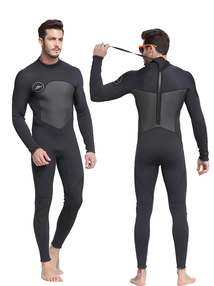 1.5MM Oblique Front Zipper Warm Surfing One-Piece Cold-Proof Diving Suit For Men main image 1