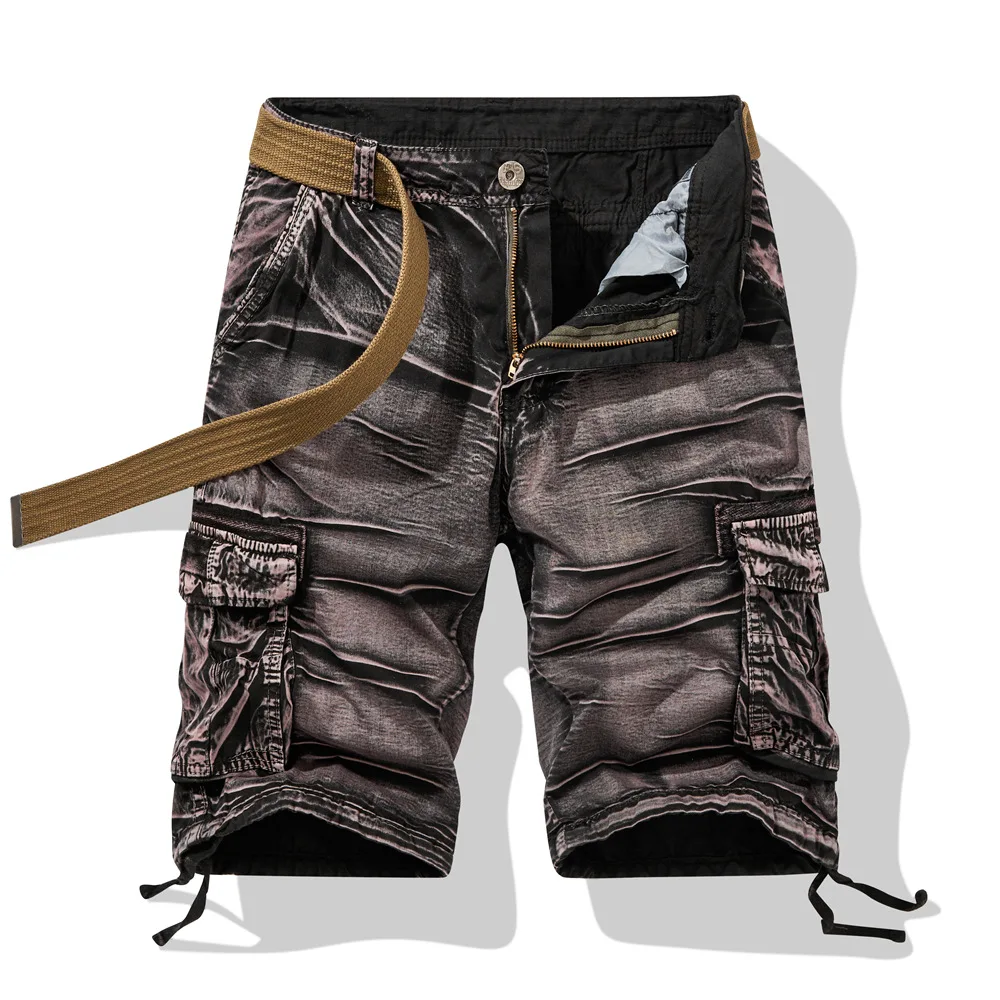 

2023 Summer New Camouflage Tactical Cargo Shorts Men Military Cargo Shorts Men Cotton Casual Loose Men Shorts No belt