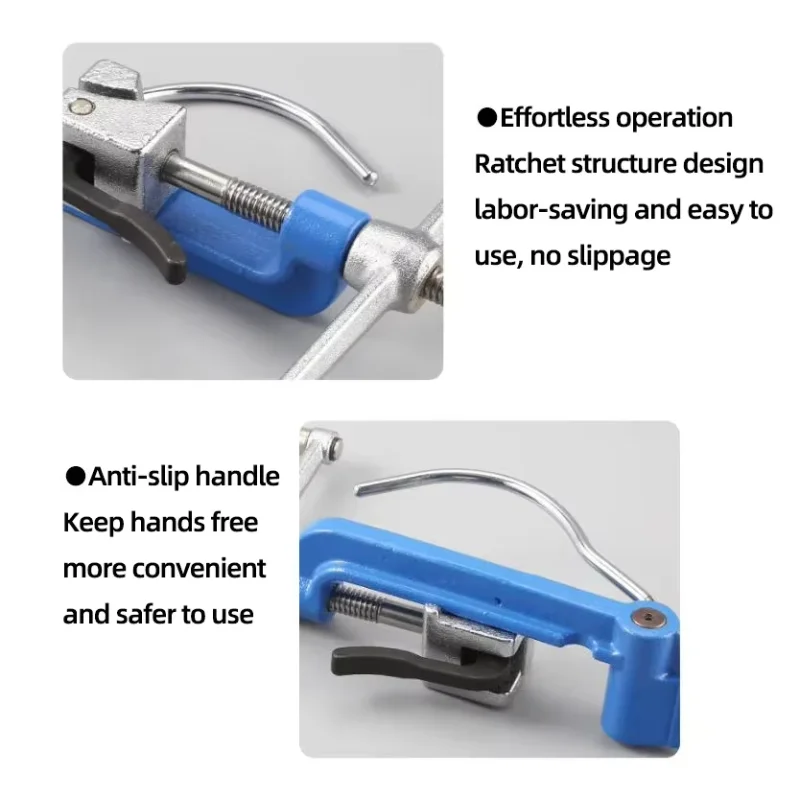 Screw Type Hand-cranked Bundle Tool Cable Tie Gun Stainless Steel 