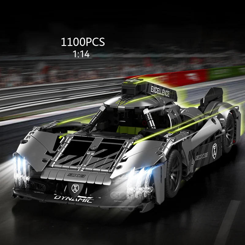 테크니컬 LeMans 레이싱 카 라디오, 리모컨 빌딩 블록, 1:14 체중계 푸조 9X8 하이퍼카 Rc 장난감 컬렉션, 2.4ghz