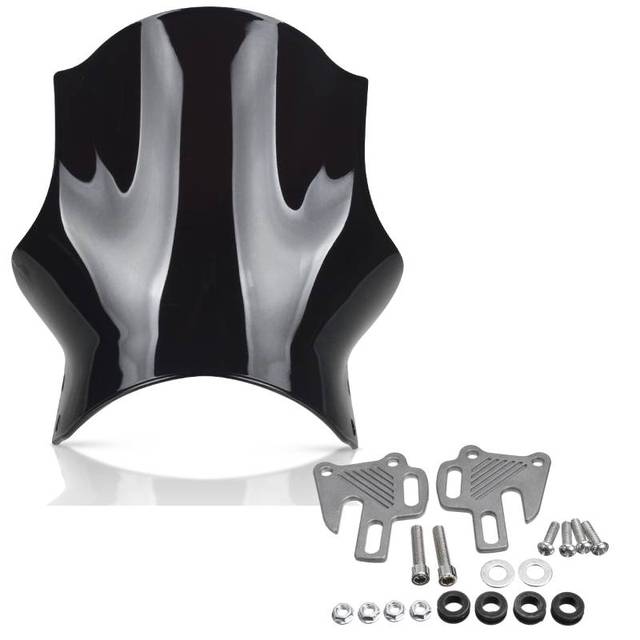 Motorcycle Round Headlight Windshield WindScreen For ZRX1100 Honda CB400 CB600 CB750 CB900 CB919 CB250 Suzuki Bandit