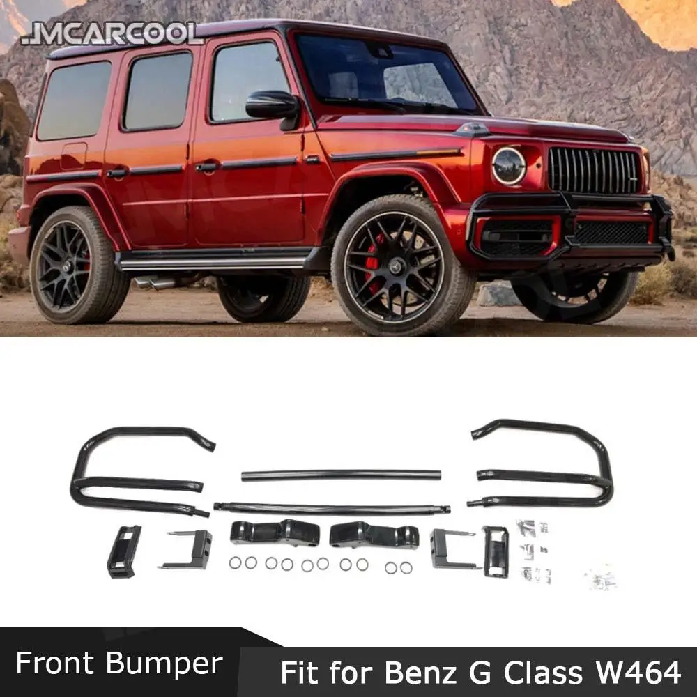 

Black Stainless steel Front Bumper Crash Barrier Protect for Mercedes Benz G Class W464 G550 G350 G500 G63 AMG Auto Car Styling