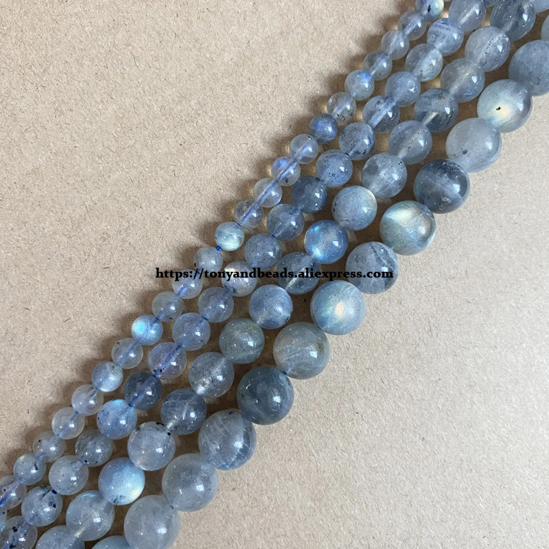 Filo Di Pietre Preziose Sfuse Labradorite – 80 Cm, Forate 0,8-1 Mm – Per Gioielli Fai Da Te - 4