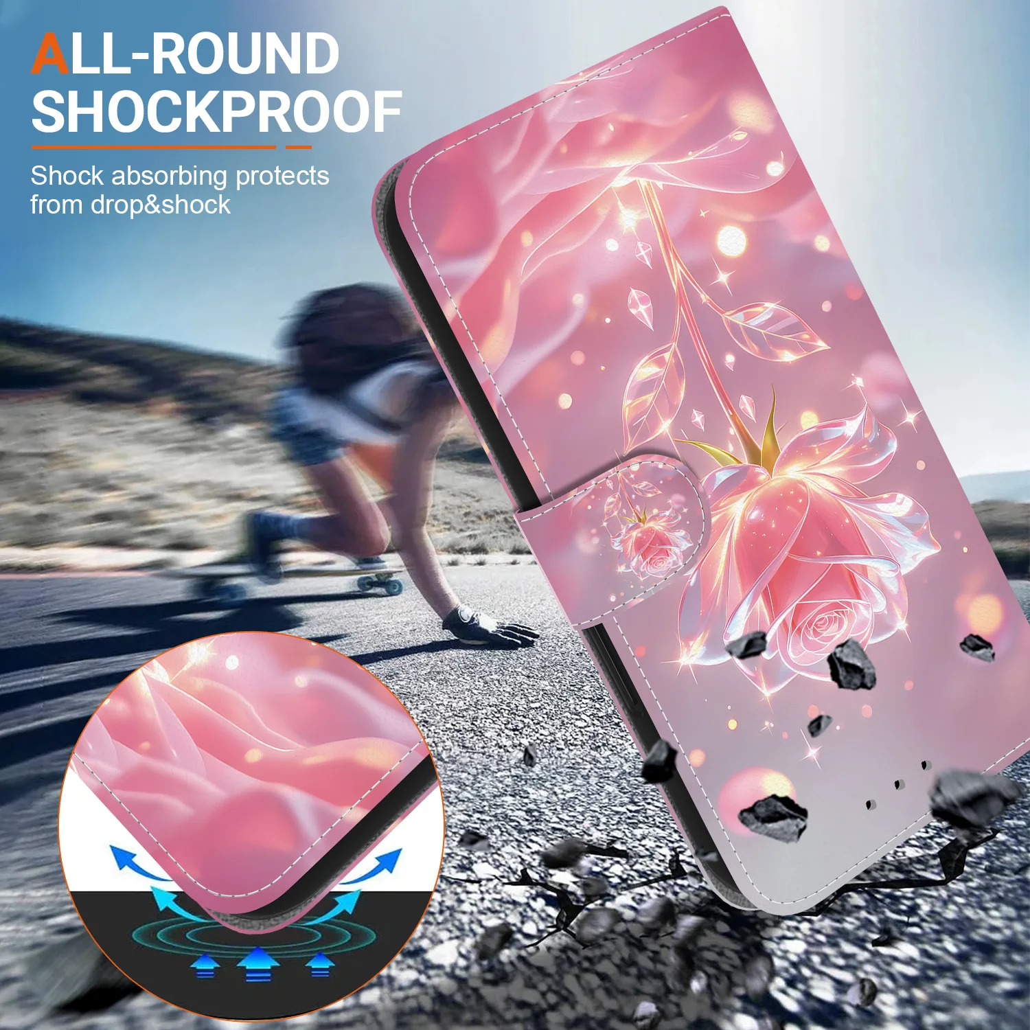 Magnetic Leather Flip Wallet Phone Case