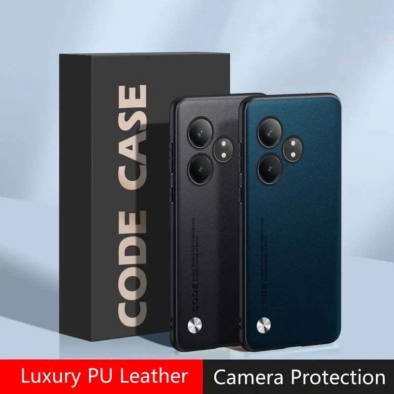Elegant Leather Shockproof Phone Case with Camera Protection and Matte Silicone Back