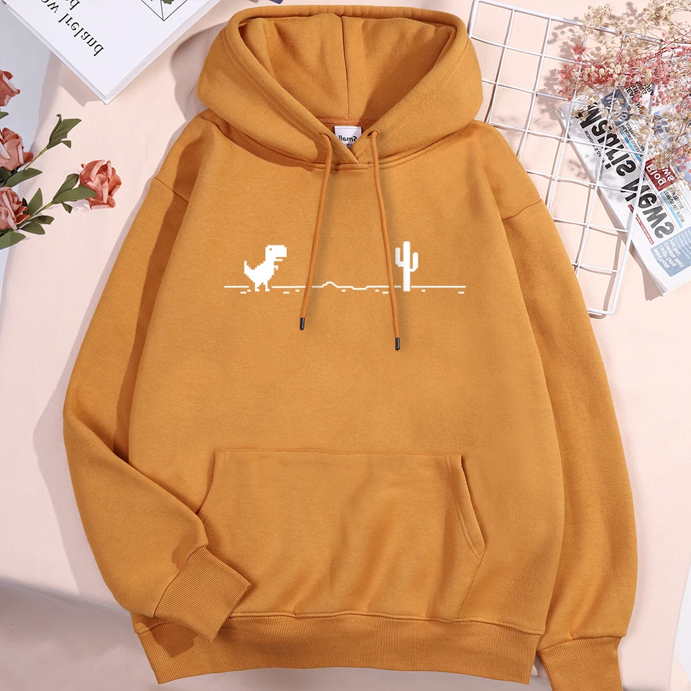 Network Malfunction Little Dinosaur Hoody Men Women New Thicken Pullover Hoodie Cute Pocket Sweatshirt Autumn Warm O-Nec Hoody