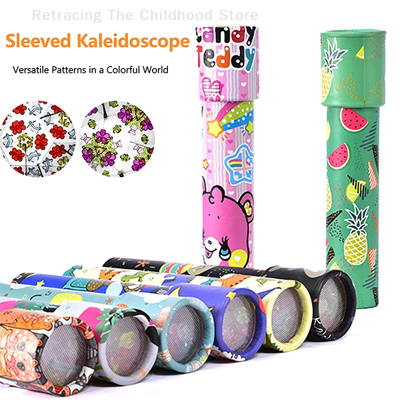 1 Piece Magic Classic Educational Toys For Kids Imaginative Cartoon Children Interactive Logical Rotating Paper Kaleidoscope
