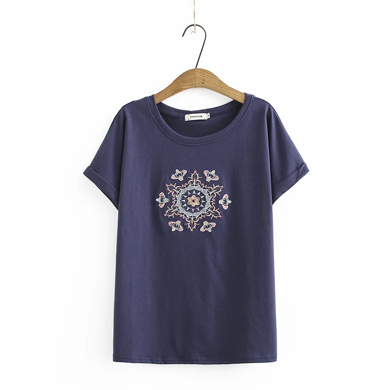 

Summer 2022 New Luxury Fashion Women Comfortable Casual Loose Chest Embroidered Short Sleeve T-Shirt Boutique Clothing