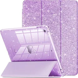 Sparkly Shiny Clear Pencil Holder Case - iPad pro 13 (M5 M4) (PURPLE)