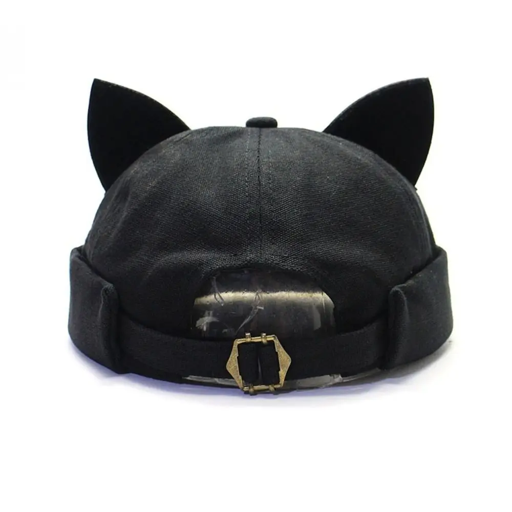 Baseball Hat Women Men Cat Ears Hat Sun Visor Cap Reverse Wear Snapback Cap Cycling Cap Bucket Hat Sunscreen Fisherman Sun Hat - 5