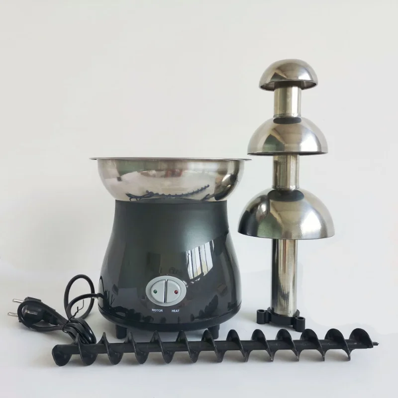 110V/220V merchant Stainless steel Triple chocolate fountain machine mini melting pot Electric party fuente de chocolates