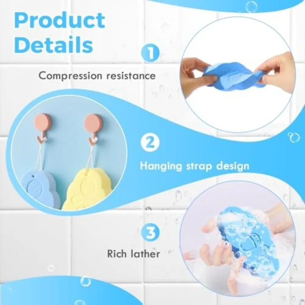 Soft Silicone Gentle Exfoliating Bath Sponge Reusable