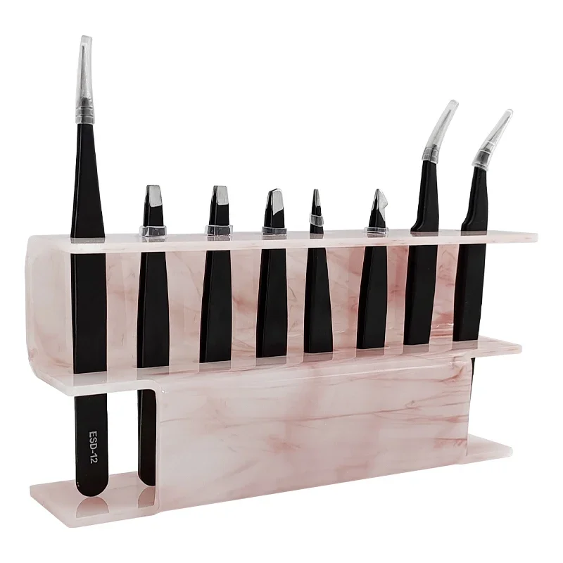 6/8 Holes Acrylic Eyelash Tweezer Storage Holder Portable Durable Tweezers Stand Shelf Eyelashes Extension Supplies Makeup Tools 5