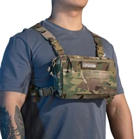 Tatcical Chest Rig Pouch Men’s Functional Vest Bag Survival Army CAMO Molle System Kit Bag Backpack Locomotive Backpack