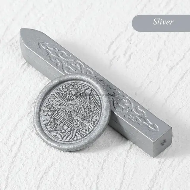 24 Colors Flower Seal Wax DIY Card Invitations Envelope Retro Wax Seal Stamp Wax Seal Magic Arrow Pattern Wax Stick With Wick Sliver