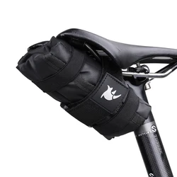 Rhinowalk Bicycle Burrito Pack - Black Cycling Tool Bag and Accessories Holder (RK5100-Black)