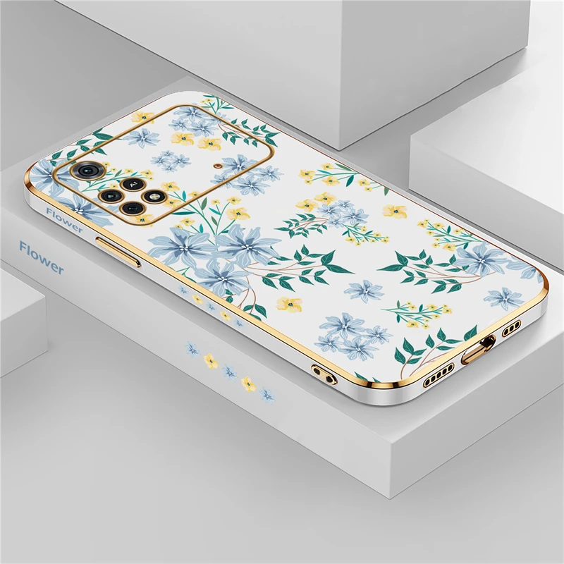 Custodia Per Fiori Placcata Alla Moda Per Xiaomi Poco M4 Pro M5 M4 M3 M2 M5S Custodie Antiurto In Silicone
